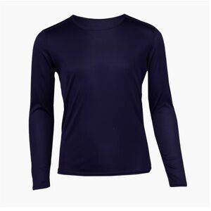 NWT Hot Chillys Youth Peach Skins Crewneck in Navy Sz S